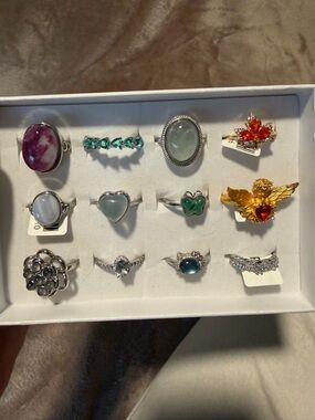 Natural Crystal Rings - Adjustable